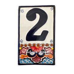 Numero de Talavera Floreado Chico