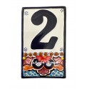 Numero de Talavera Floreado Chico