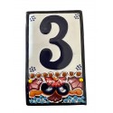 Numero de Talavera Floreado Grande