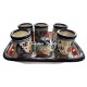 Set de 6 Vasos Tequileros c/ Charola