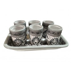 Set de 6 Vasos Tequileros c/ Charola