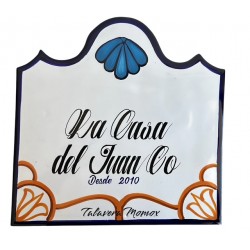 Placa de Talavera Cuadrada Personalizada
