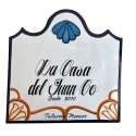 Placa de Talavera Cuadrada Personalizada