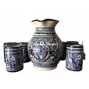 Set de 6 Vasos Y Jarra de Talavera 
