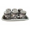 Set de 6 Vasos Tequileros c/ Charola