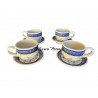 Juego de 4 Tazas y Platos Para Cafe 
